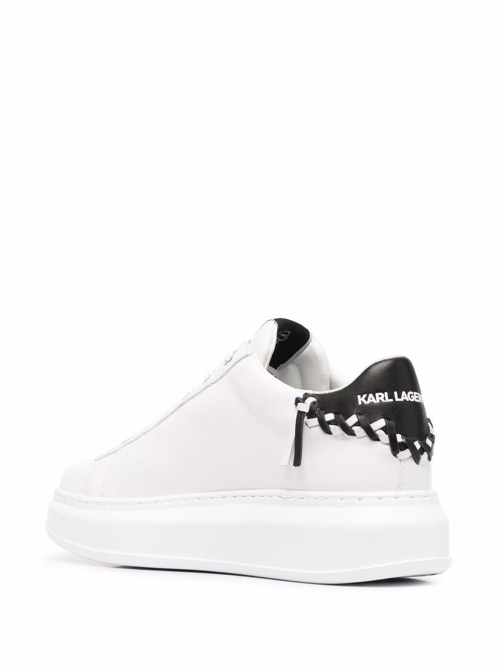 Karl Lagerfeld embroidered-logo leather sneakers