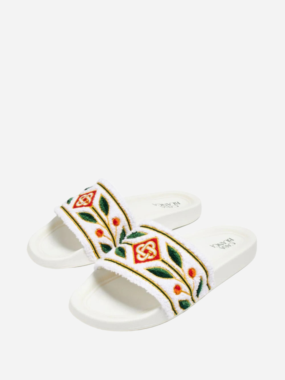 Casablanca embroidered terry slides