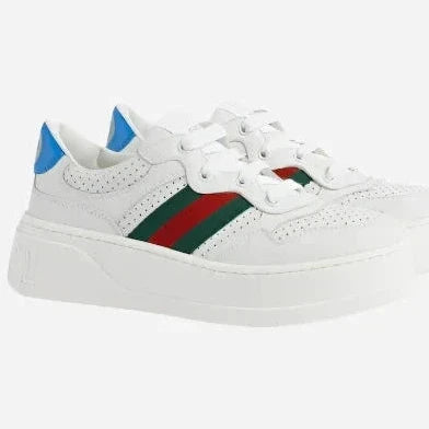 GUCCI Leather GG Embossed Sneakers